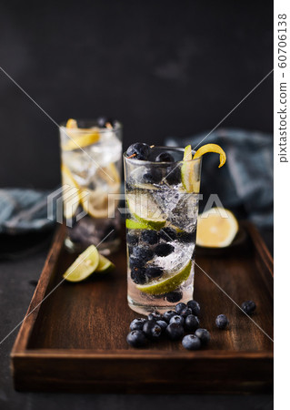 Summer fresh blueberry lemonade cocktails.. 60706138