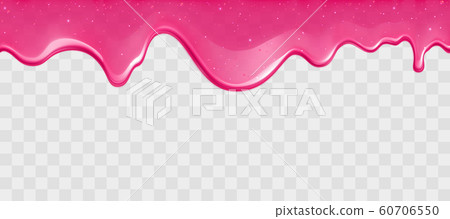 Dripping glossy pink slime with glitter 60706550