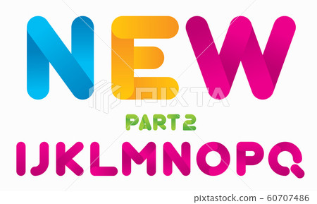 Vector Gradient Font Vector Gradient Font 60707486