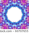 blue purple circle geometric ornament isolated  60707655