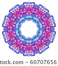 blue purple circle geometric ornament isolated  60707656