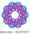blue purple circle geometric ornament isolated  60707657