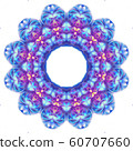 blue purple circle geometric ornament isolated  60707660