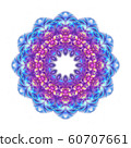 blue purple circle geometric ornament isolated  60707661