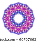 blue purple circle geometric ornament isolated  60707662