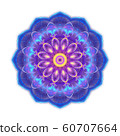 blue purple circle geometric ornament isolated  60707664