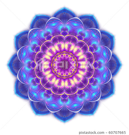 blue purple circle geometric ornament isolated  60707665