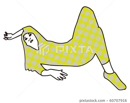 A girl with a strange pose like tights 60707916