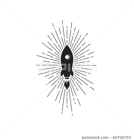 space rocket ship ray of light logo 60708703