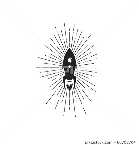 space rocket ship ray of light logo 60708704