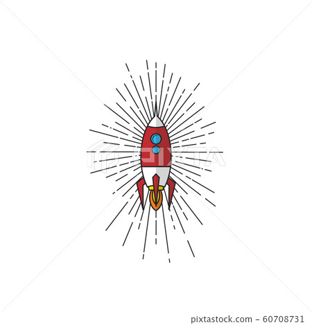 space rocket ship ray of light logo space rocket ship ray of light logo 60708731