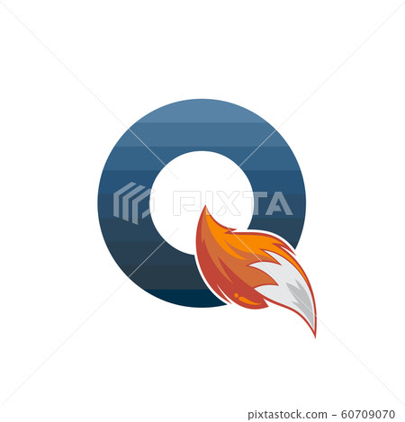 fox tail fire logo logotype alphabet initial fox tail fire logo logotype alphabet initial 60709070