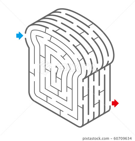 麵包等距迷宮（著色書） 60709634