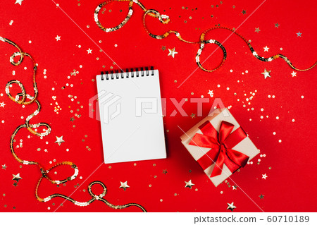 Notebook with page for goals and resolutions 60710189