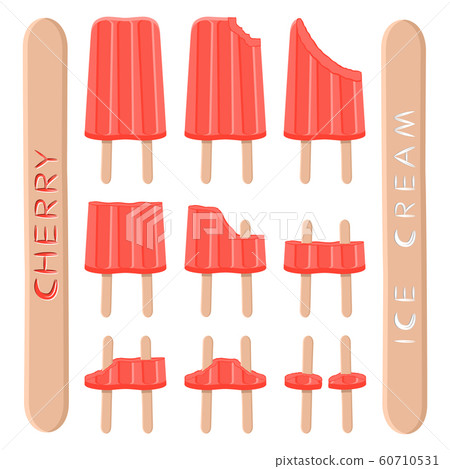 Vector illustration logo for natural cherry ice Vector illustration logo for natural cherry ice 60710531