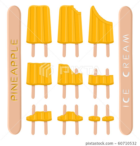 Vector illustration logo for natural pineapple ice Vector illustration logo for natural pineapple ice 60710532