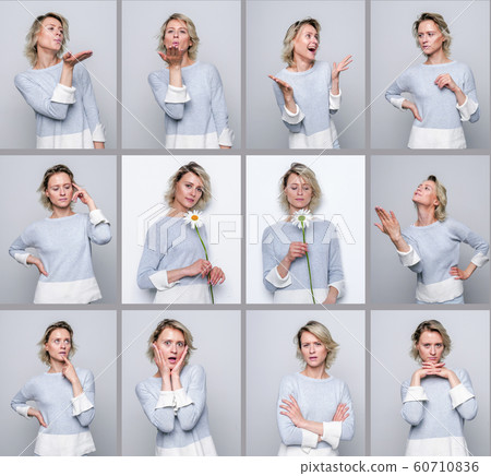 Emotional portrait of pretty Woman Emotional portrait of pretty Woman 60710836