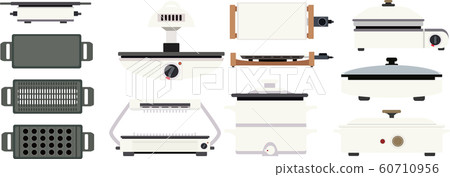Stock illustration: home appliance hot plate hot pot icon illustration material vector 60710956