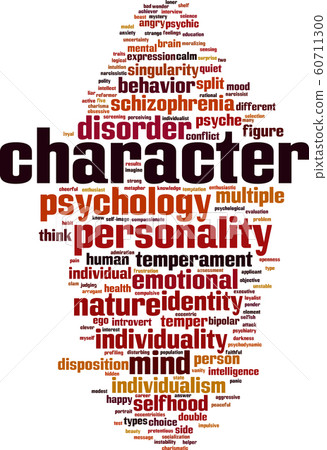 Character word cloud concept Character word cloud concept 60711300