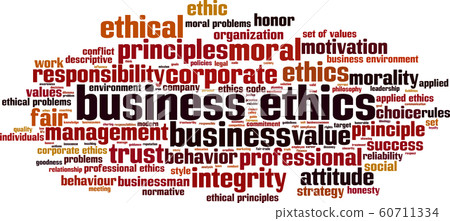 Business ethics word cloud 60711334