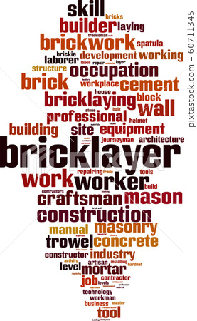 Bricklayer word cloud 60711345