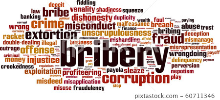 Bribery word cloud 60711346