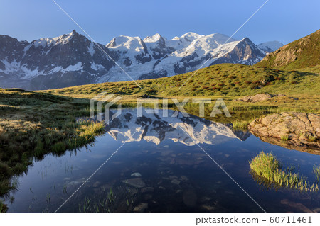 Mont Blanc massif in the French Alps 60711461