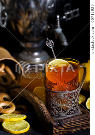Russian tea from samovar 60712929