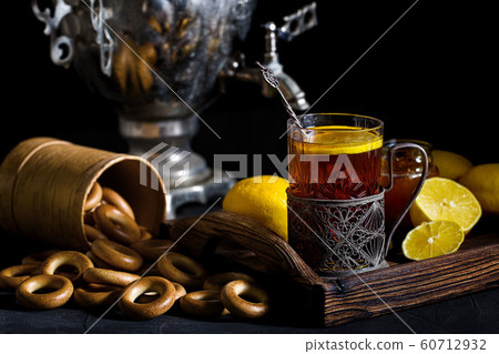 Russian tea from samovar 60712932