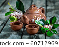 Tea and spring blossom 60712969