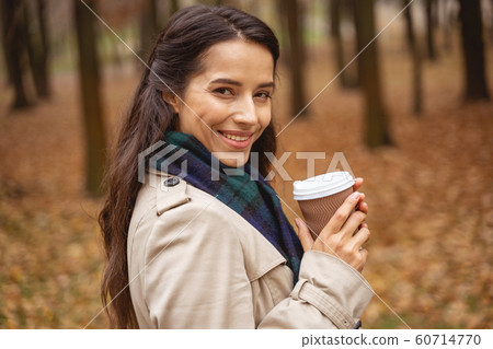 Portrait of cute female person that posing on camera 60714770
