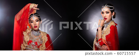 Indian beauty face big eyes with perfect wedding 60715557