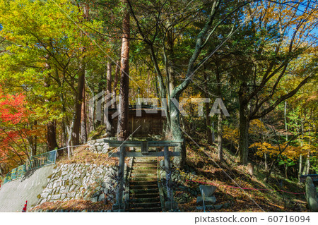 Nitta Shrine: Lake Momiji: Autumn (Kanina-gun Minowa-cho) 60716094