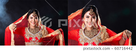 Indian beauty face big eyes with perfect wedding Indian beauty face big eyes with perfect wedding 60716442
