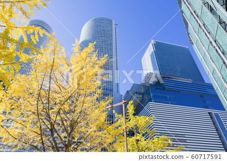 Nagoya cityscape Nagoya station front Ginko Namiki JR Central Towers JR Gate Tower 60717591