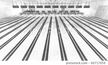 Bowling Alley No People Illustration 2-65 60717858