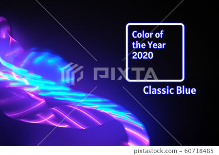 Abstract background of pink and blue neon lights in motion. 60718485