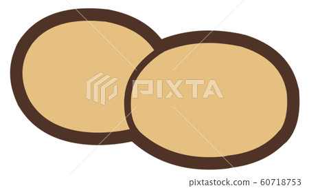 兩個大豆並排排列的插圖 兩個大豆並排排列的插圖 60718753