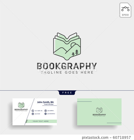 mountain book geography education logo template mountain book geography education logo template 60718957