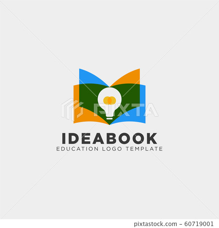 Light bulb learning line logo template vector 60719001