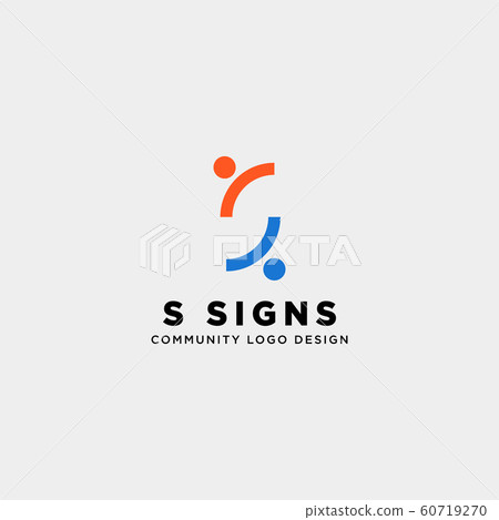 letter s community human logo template vector letter s community human logo template vector 60719270