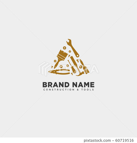 construction tools logo template vector - Stock Illustration [60719516 ...