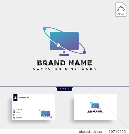 monitor digital technology logo template vector 60719613