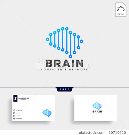 brain tech digital logo template vector brain tech digital logo template vector 60719620