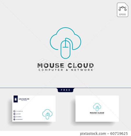 cloud mouse logo template vector illustration icon cloud mouse logo template vector illustration icon 60719625