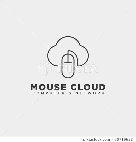 cloud mouse logo template vector illustration icon 60719658