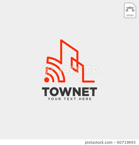 city or town network connection logo template city or town network connection logo template 60719693