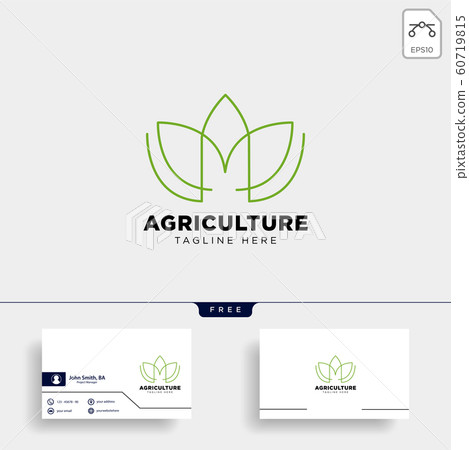 letter M and leaf aco logo template vector letter M and leaf aco logo template vector 60719815