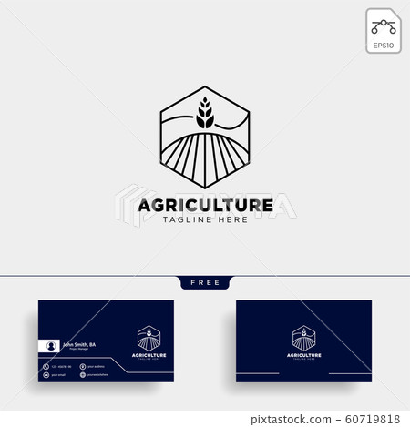 agriculture farm line badge vintage logo template 60719818
