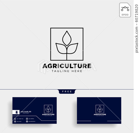 agriculture farm line badge vintage logo template 60719820